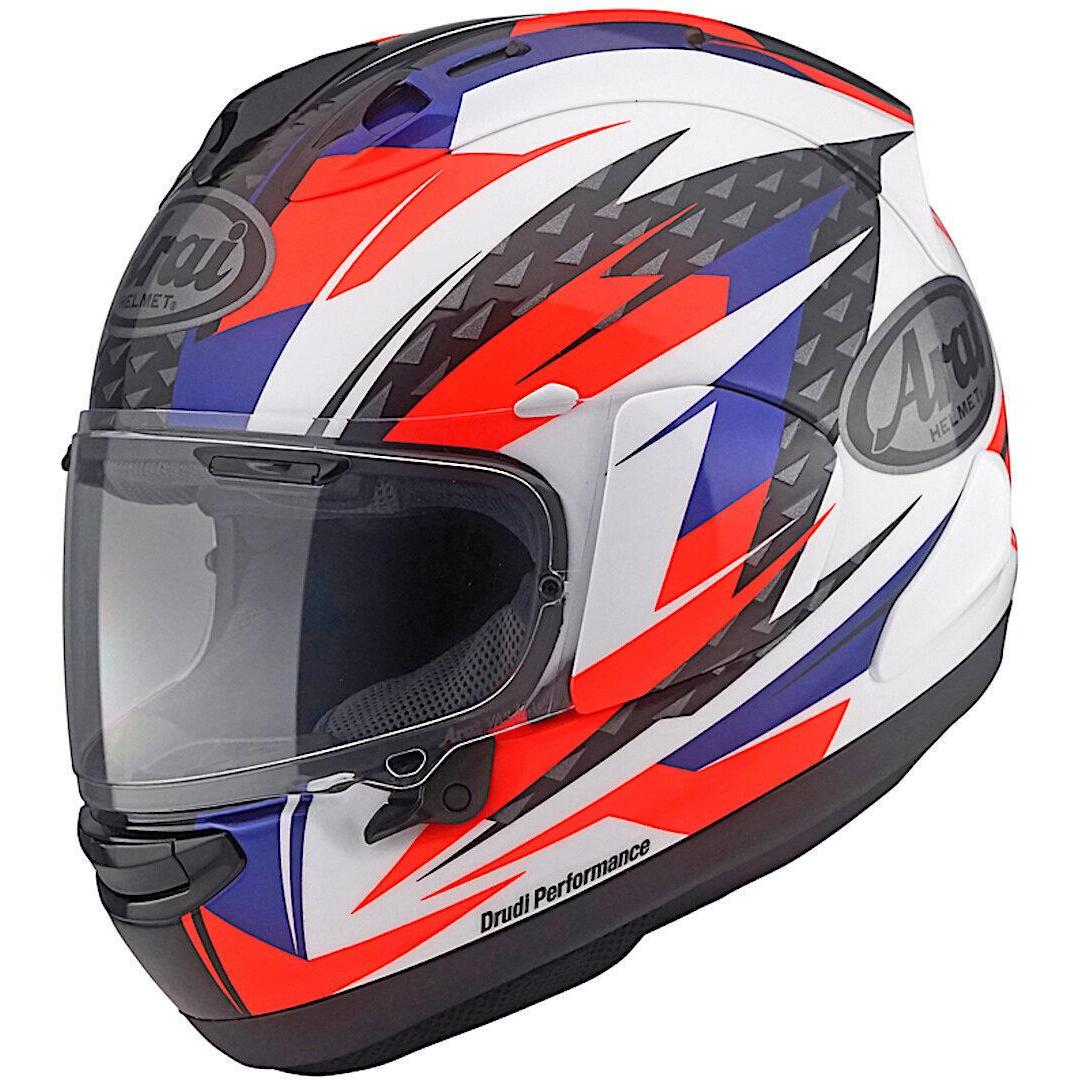 Arai helmet red sales white blue