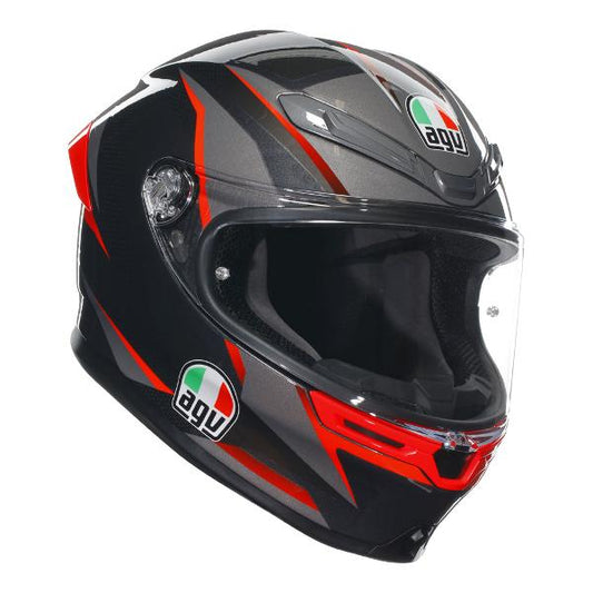 AGV K6 S Slashcut Black/Red