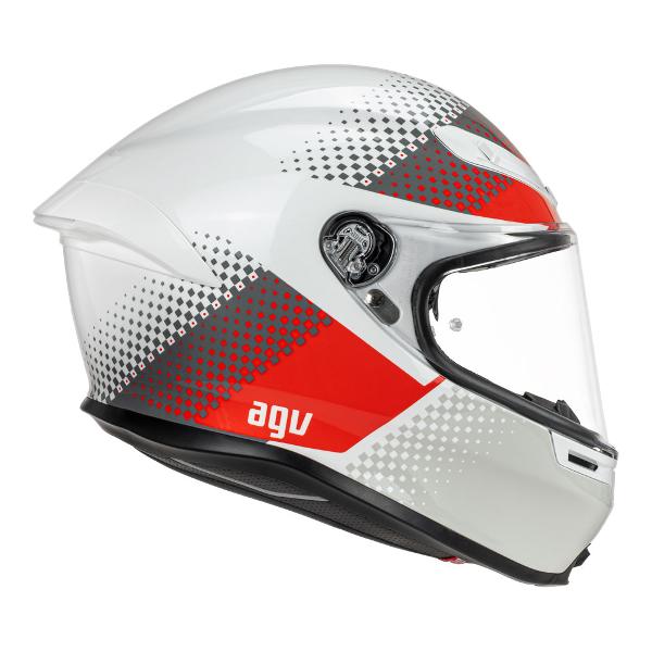 AGV K6 S Smu Fision White/Red/Light Grey