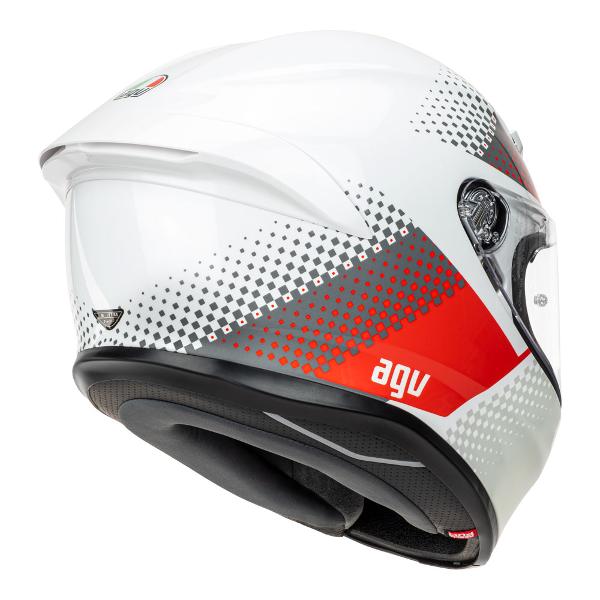 AGV K6 S Smu Fision White/Red/Light Grey