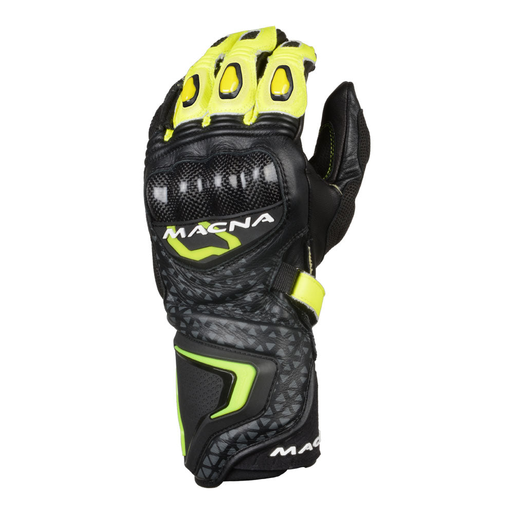 Macna Track R Gloves Black/Grey/Fluro Yellow