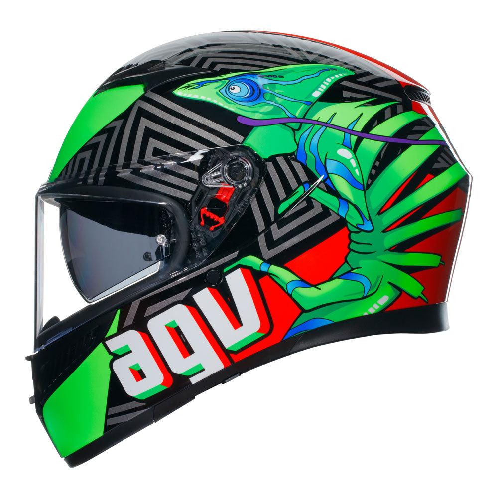 AGV K3 Kameleon Black Red Green