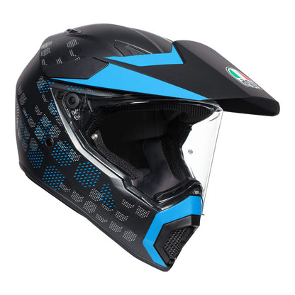 AGV Ax9  Antartica Matt Black/Cyan