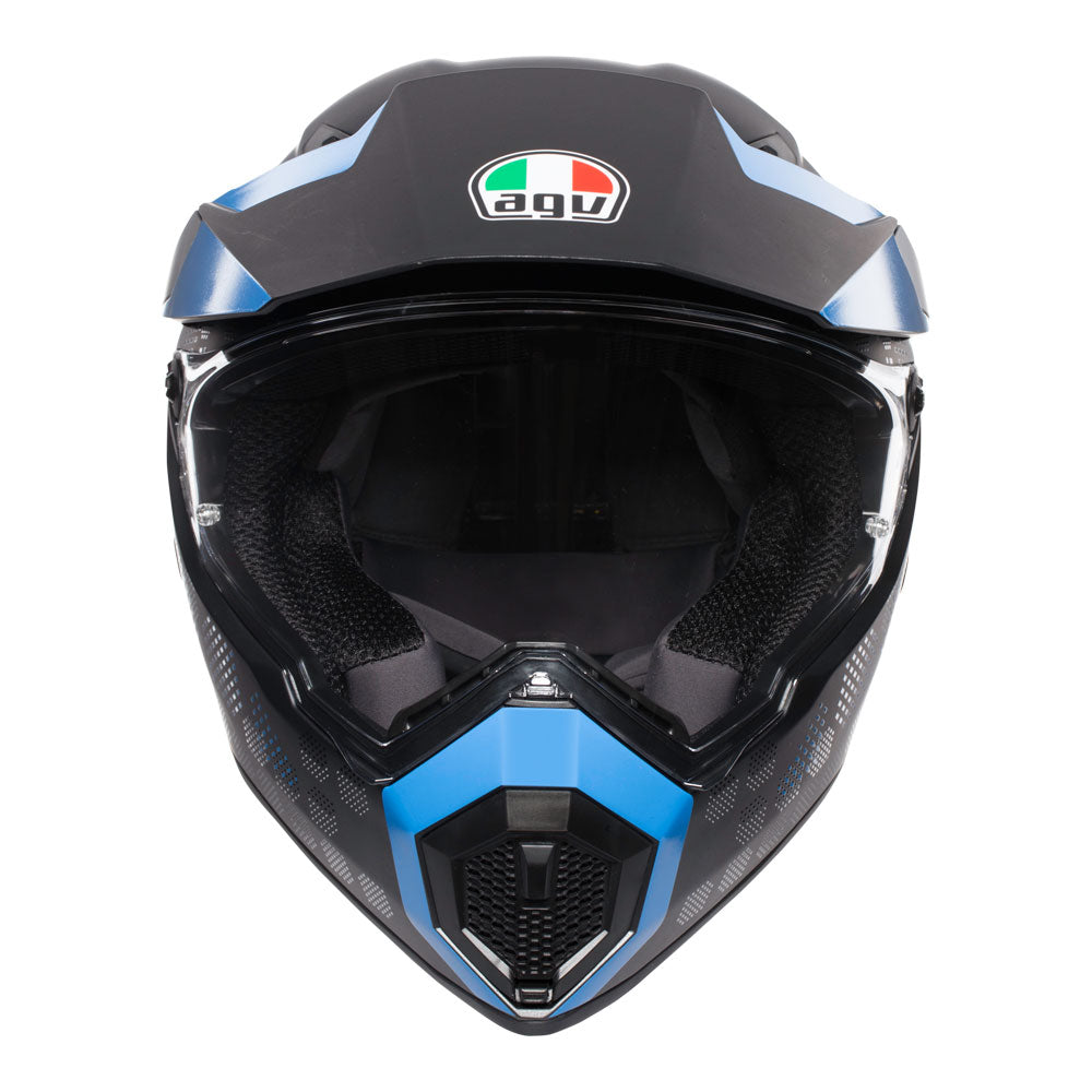 AGV Ax9  Antartica Matt Black/Cyan