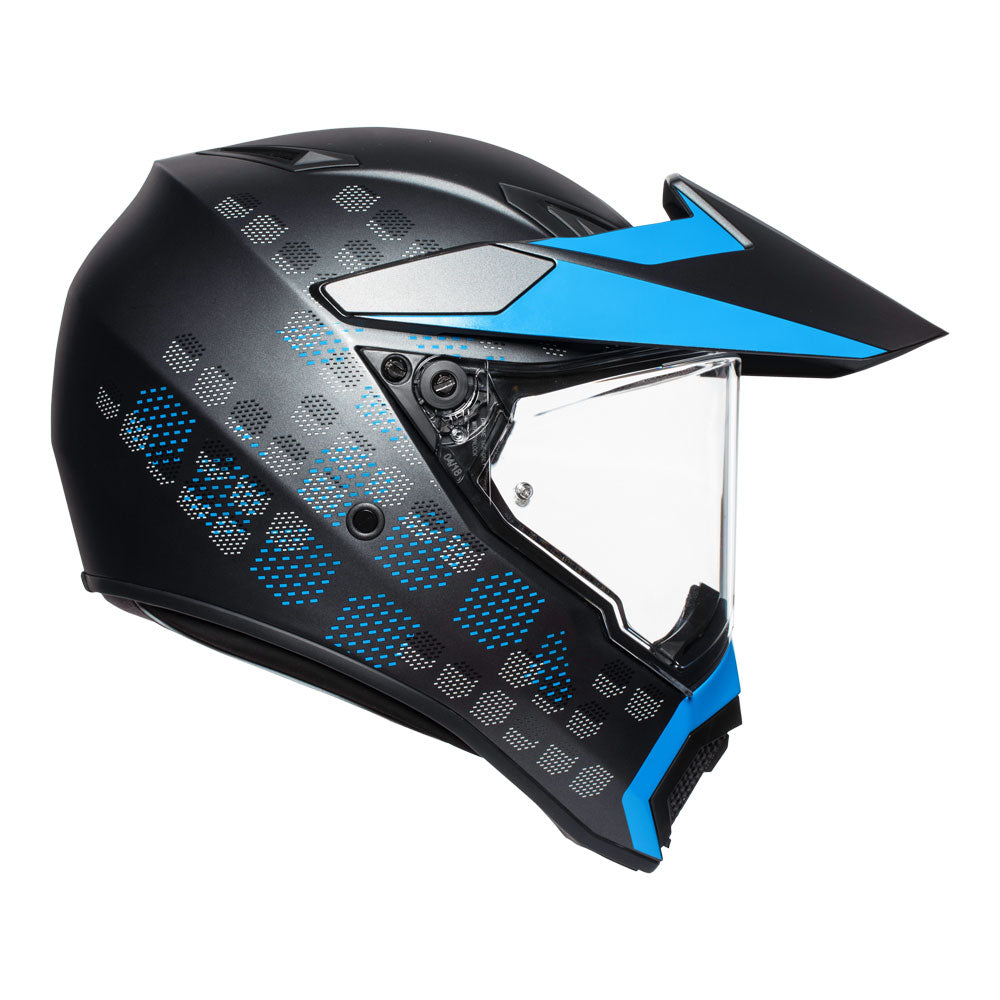 AGV Ax9  Antartica Matt Black/Cyan