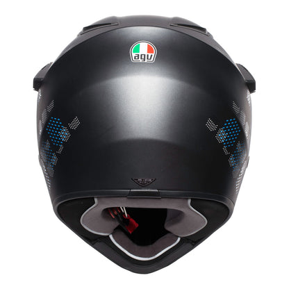 AGV Ax9  Antartica Matt Black/Cyan