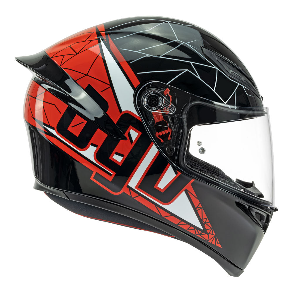 Agv black hot sale red