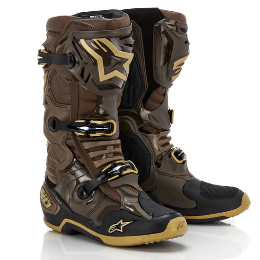 ALPINESTARS TECH 10 (MY20) Dark Brown Kangaroo Gold