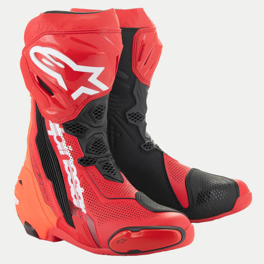 ALPINESTARS SUPERTECH R V2 VENTED BOOT Red/Fluro Red