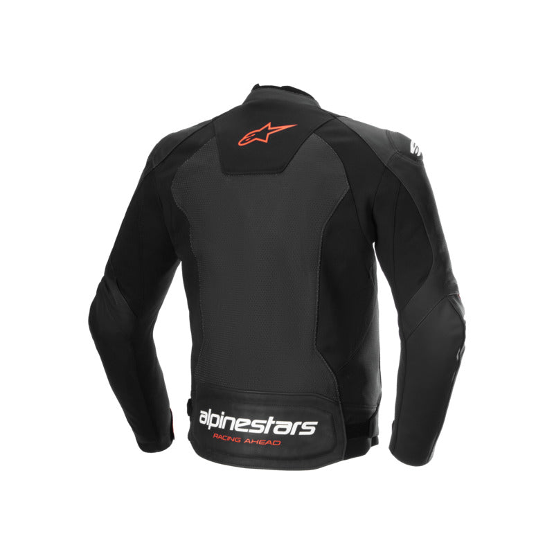 Alpinestars Faster V3 Air Leather Jacket Black Fluro Red