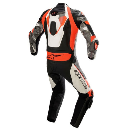 Alpinestars Atem V4 Leather 1PC Suit WHITE/BLACK/FLURORED