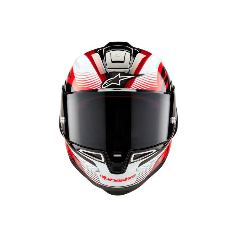 Alpinestars SUPERTECH SR10 SOLID HELMET ECE 22.06 Black Carbon/Red/White Gloss