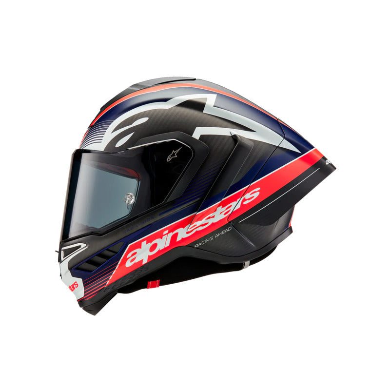 Alpinestars SUPERTECH SR10 SOLID HELMET ECE 22.06 Black/Carbon Red/Fluro Matt Blue