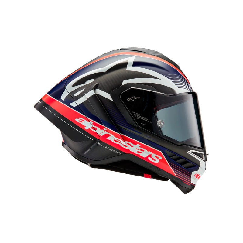 Alpinestars SUPERTECH SR10 SOLID HELMET ECE 22.06 Black/Carbon Red/Fluro Matt Blue