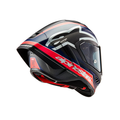 Alpinestars SUPERTECH SR10 SOLID HELMET ECE 22.06 Black/Carbon Red/Fluro Matt Blue