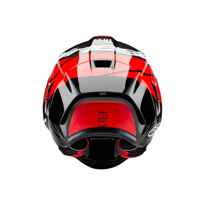 Alpinestars SUPERTECH SR10 SOLID HELMET ECE 22.06 Black Carbon/Bright Red/White Gloss