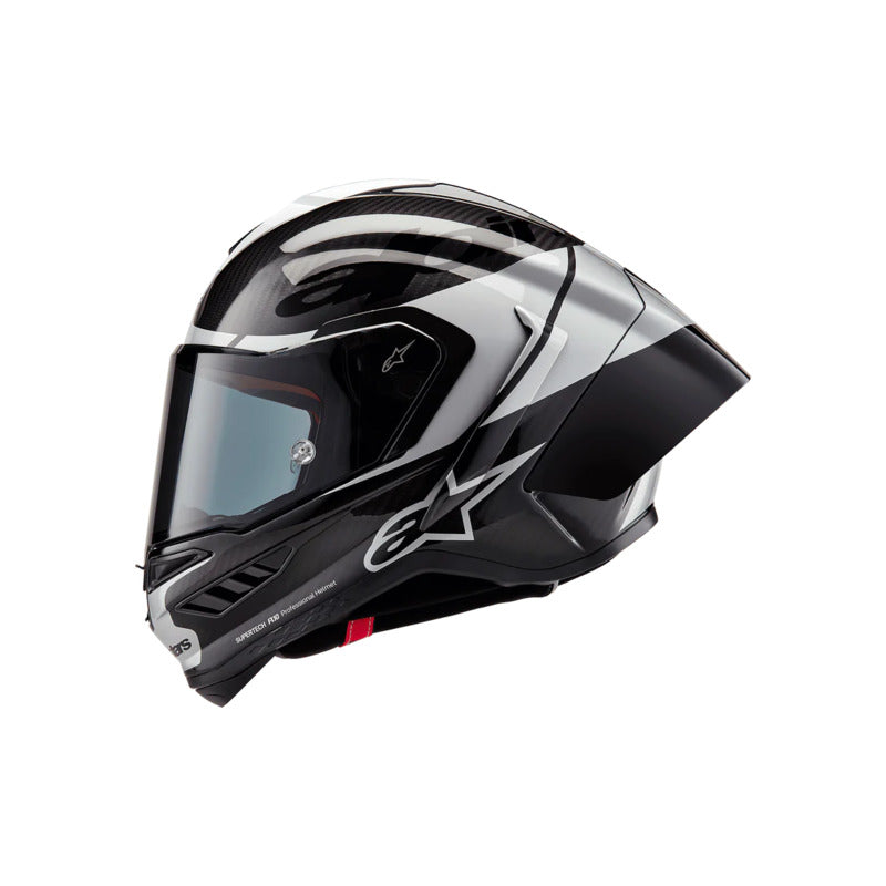 Alpinestars SUPERTECH SR10 SOLID HELMET ECE 22.06 Black Carbon/Silver/Black Gloss