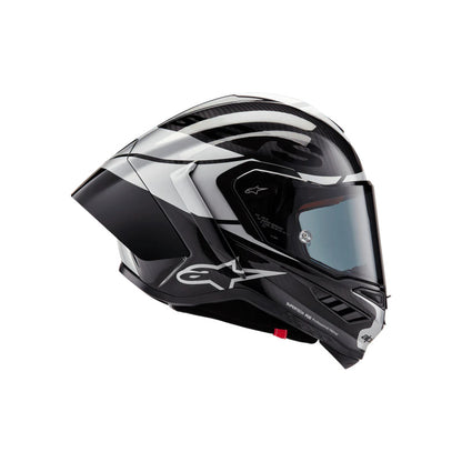 Alpinestars SUPERTECH SR10 SOLID HELMET ECE 22.06 Black Carbon/Silver/Black Gloss