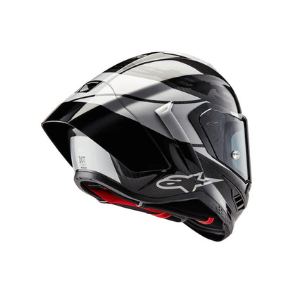 Alpinestars SUPERTECH SR10 SOLID HELMET ECE 22.06 Black Carbon/Silver/Black Gloss