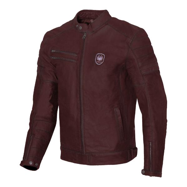 Merlin Jacket Alton II D3O Leather Oxblood