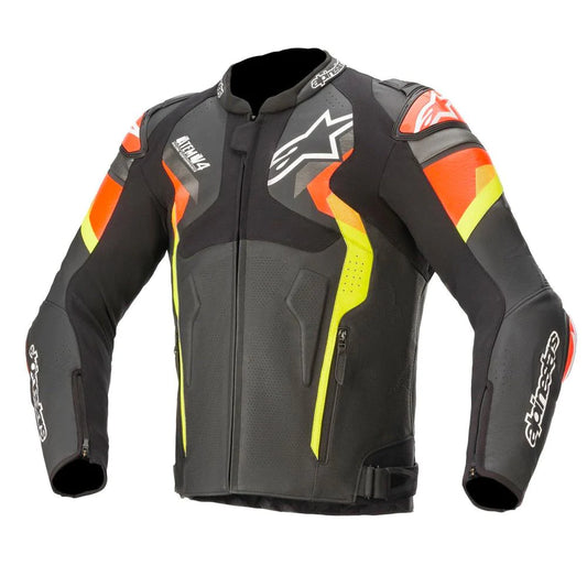 Alpinestars Atem V4 Leather Jacket Black Red Yellow