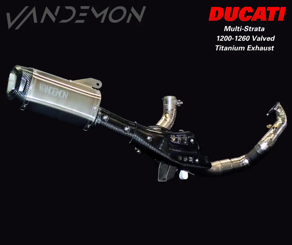 Vandemon - Ducati Multistrada 1200-1260 Titanium Exhaust System with OEM Exhaust Valve Function