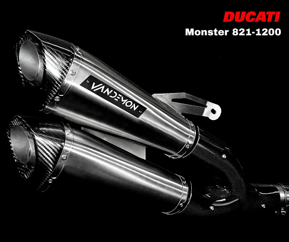 Vandemon - Ducati Monster 821 & 1200-1200S Full Titanium Exhaust System 2014-20