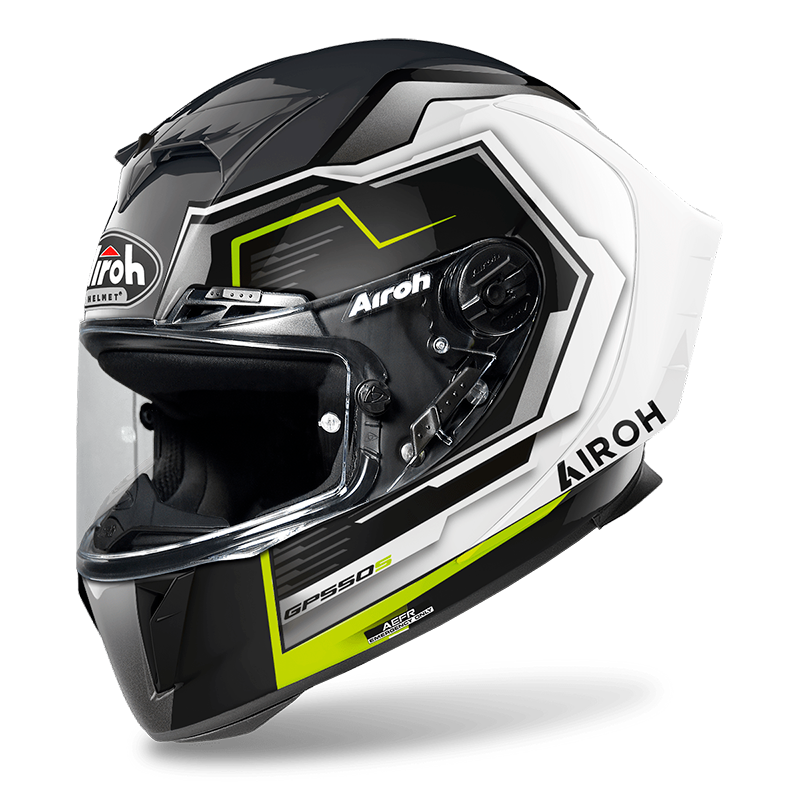 Airoh GP550-S RUSH White/Yellow Gloss Helmet