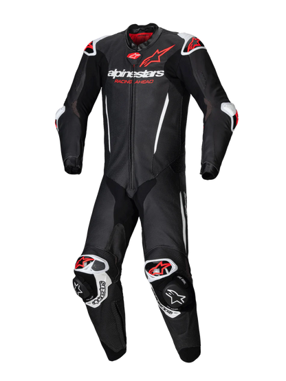 Alpinestars GPR7 1Pc Leather Suit - Black White Fluro Red