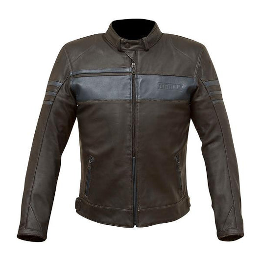 MERLIN Holden Leather Jacket Black/Blue