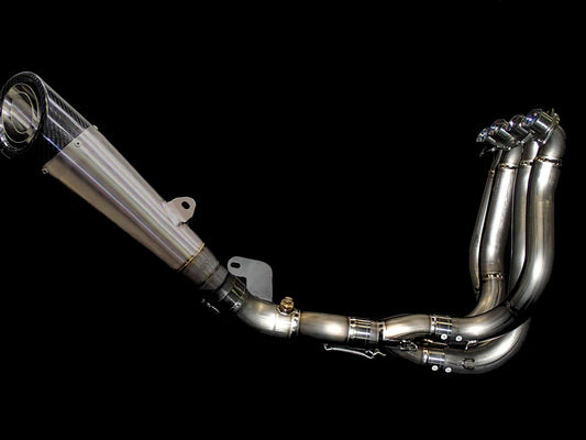 Vandemon - Kawasaki Ninja H2 & H2R Vandemon Brushed Titanium Exhaust & Carbon Tip Muffler