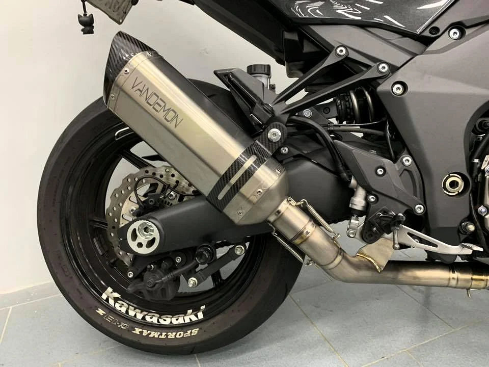 Vandemon - Kawasaki Z1000 & SX Vandemon Titanium Exhaust Single Titanium Muffler