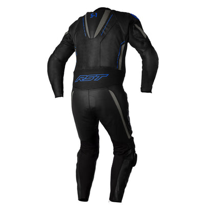 RST S-1 CE MEN'S LEATHER ONE PIECE SUIT BLACK/GREY/BLUE