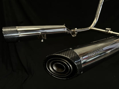 Vandemon - Triumph Bonneville Bobber &amp; Speedmaster 1200 Polished Titanium H Pipe Exhaust