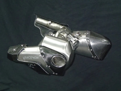 Vandemon - Triumph Rocket 3R & GT 2500 Titanium Bimodal Stealth Titanium Slip-On Mufflers