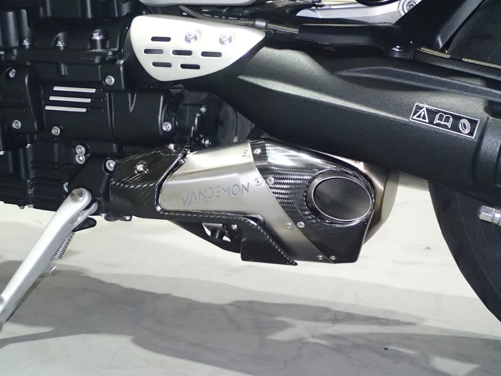 Vandemon - Triumph Rocket 3R & GT 2500 Titanium Bimodal Stealth Titanium Slip-On Mufflers