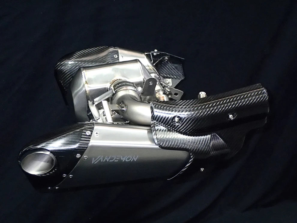 Vandemon - Triumph Rocket 3R & GT 2500 Titanium Bimodal Stealth Titanium Slip-On Mufflers