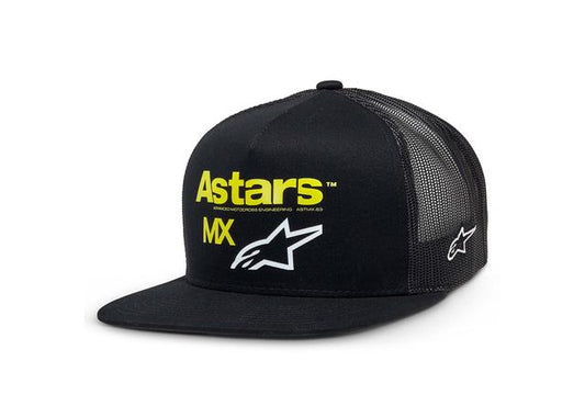 ALPINESTARS FIRST MOTO TRUCKER HAT BLK/BLK/YEL