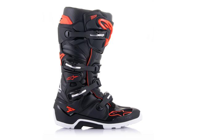 ALPINESTARS MX24 TECH 7 ENDURO BLACK RED FLURO