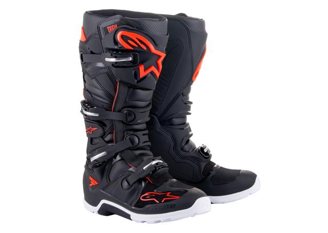 ALPINESTARS MX24 TECH 7 ENDURO BLACK RED FLURO