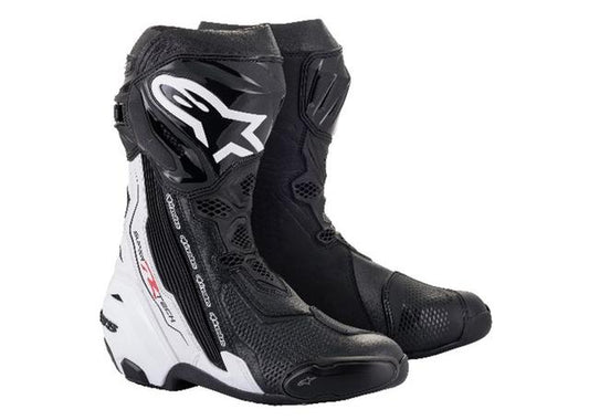 ALPINESTARS SUPERTECH R V2 VENTED BOOT BLACK WHITE