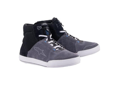 ALPINESTARS CHROME AIR RIDE SHOE BLACK GREY BLUE