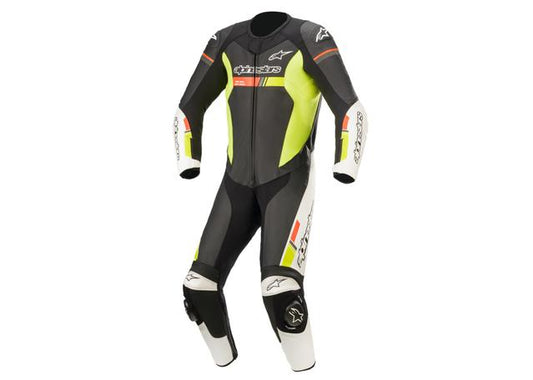 ALPINESTARS GP FORCE 1PCE SUIT BLACK WHITE YELLOW