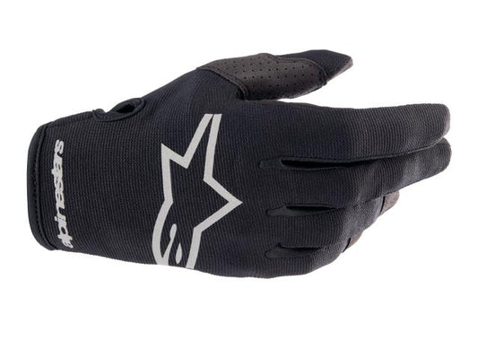 ALPINESTARS MX23 RADAR GLOVES BLACK BRUSHED SILVER