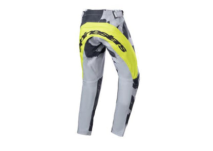 ALPINESTARS MX23 YOUTH RACER TACTICAL PANT CAST GRAY CAMO YELLOW FLURO