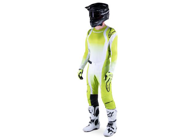 ALPINESTARS MX23 TECHSTAR PUSH JERSEY YELLOW FLURO WHITE