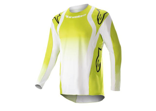 ALPINESTARS MX23 TECHSTAR PUSH JERSEY YELLOW FLURO WHITE