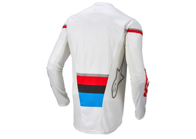 Alpinestars MX22 Techstar Quadro Jersey Off White Blue Red