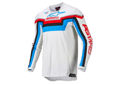 Alpinestars MX22 Techstar Quadro Jersey Off White Blue Red