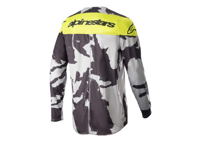 ALPINESTARS MX23 RACER TACTICAL JERSEY CAST GRAY CAMO YELLOW FLURO